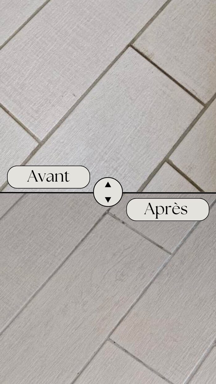 Nettoyant joints et interstices Chogan, avant/après